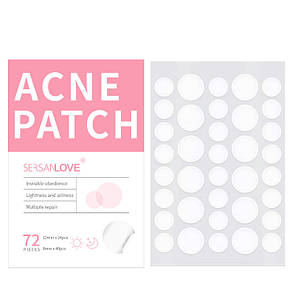 Патчі від прищів Sersanlove ACNE PATCH (з азійською центелою) 72 штуки