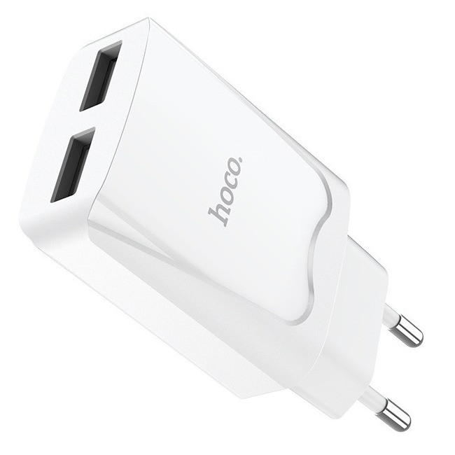 Зарядний пристрій USB Hoco Authority C52A 2USB White, фото 1