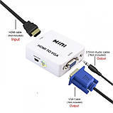 Конвертер HDMI в VGA, зі звуком, фото 2