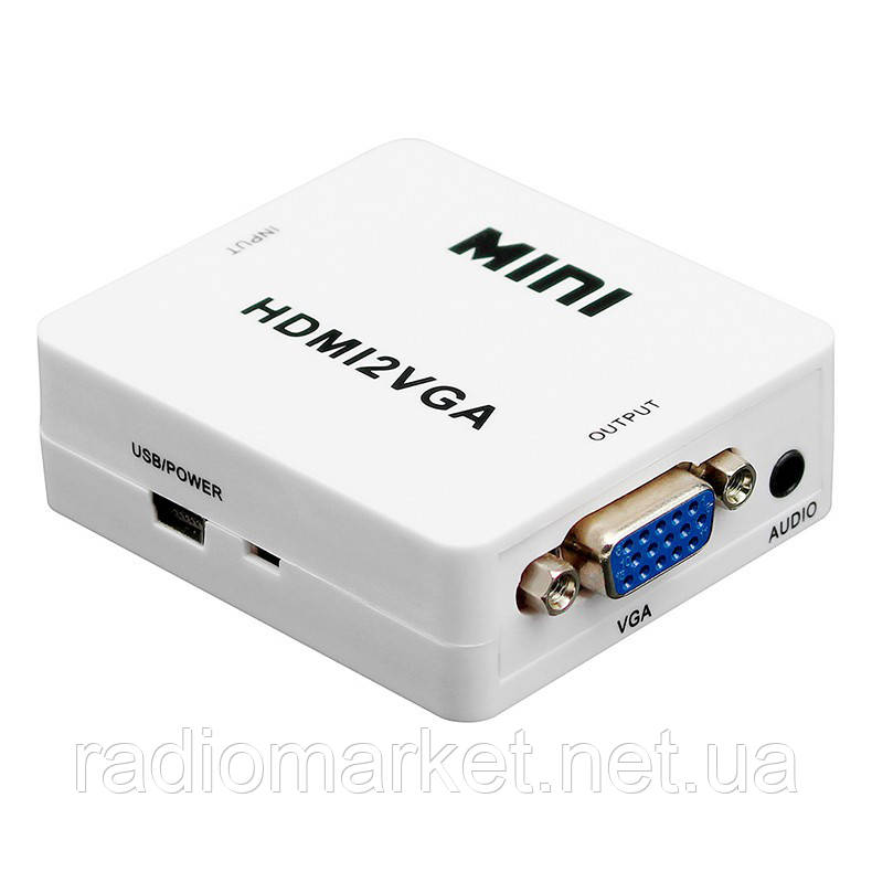 Конвертер HDMI в VGA, зі звуком