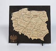 Пазл Карта Польши темная 29.5*29.5 см Гранд Презент 43
