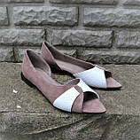 Відкриті балетки з фігурним вирізом, фото 4