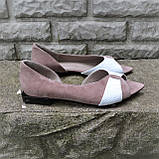 Відкриті балетки з фігурним вирізом, фото 2