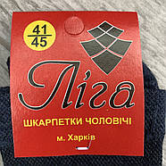 Шкарпетки чоловічі бавовна із сіткою Ліга, Україна, розмір 41-45, джинс, 07798, фото 3