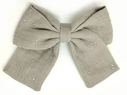 Шпилька бант для волосся сірий