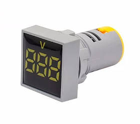AC 60-500V Digital Voltmeter LED Indicator Lamp Square Signal Light (YELLOW) Bahdin Direct