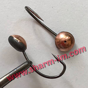 Літня мормишка на коропа Мідь L — 24 мм Куля, Вага 1,85 г