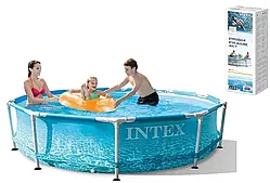 Каркасні басейни Intex з фільтром на дачу для всієї родини та дорослих, Каркасний великий басейн дитячий