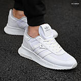 Кросівки чоловічі Adidas White білі модні весна літо стильні легкі молодіжні демісезон якісні, фото 3