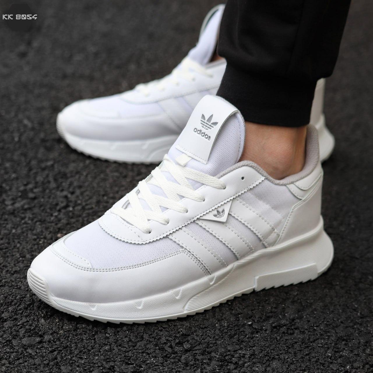 Кросівки чоловічі Adidas White білі модні весна літо стильні легкі молодіжні демісезон якісні