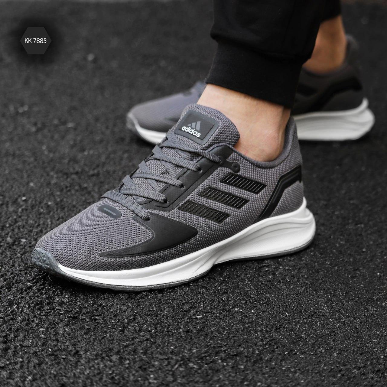 Кросівки чоловічі Adidas Grey сірі модні весна літо стильні легкі молодіжні якісні