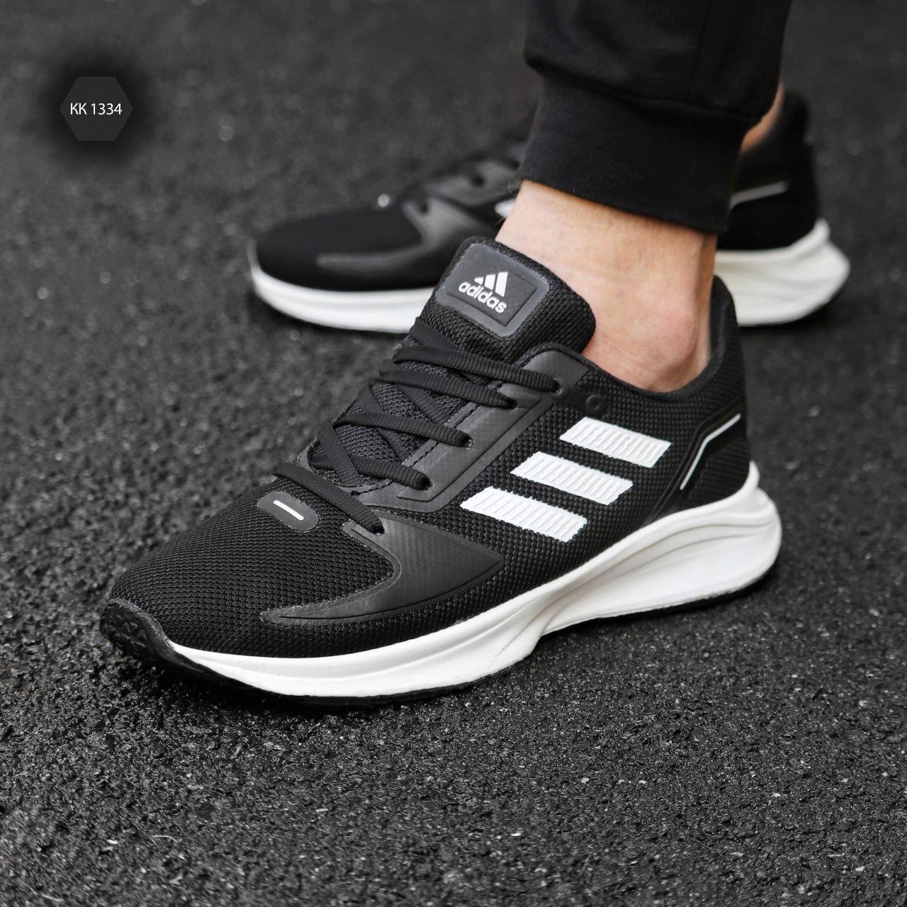 Кросівки чоловічі Adidas Black чорні модні весна літо стильні легкі молодіжні якісні