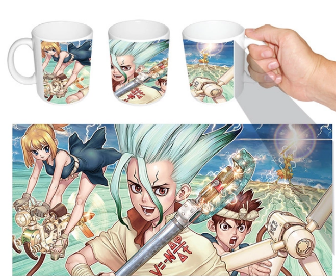 Чашка біла аніме Доктор Стоун ABC