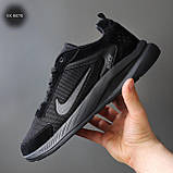 Кросівки чоловічі Nike чорний модні весна літо стильні легкі молодіжні текстильні, фото 4