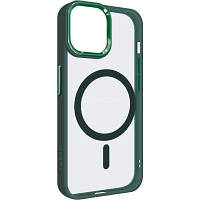 Чехол для iPhone 13 (6.1") Stiff Cover Colorful Matte MagSafe Box-зеленый