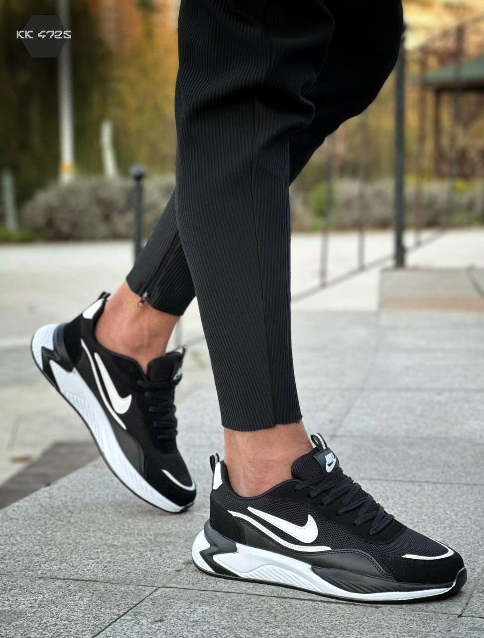 Кросівки чоловічі Nike чорні модні весна літо стильні легкі молодіжні текстиль якісні сітка