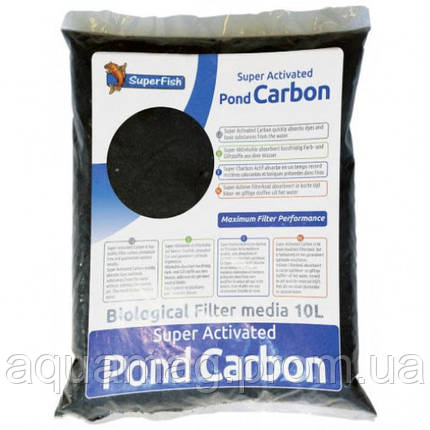 Фільтруючий наповнювач, активоване вугілля SuperFish Pond Carbon, 10L, фото 1