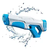 Водний бластер, пістолет Thunder автомат електричний з насосом, акумулятором, USB заряджання — Синій