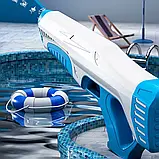 Водний бластер, пістолет Thunder автомат електричний з насосом, акумулятором, USB заряджання — Синій, фото 7