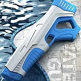 Водний бластер, пістолет Thunder автомат електричний з насосом, акумулятором, USB заряджання — Синій, фото 8