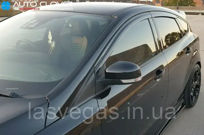 Дефлектори вікон (вітровики) Ford Focus III 2011-2018 (Autoclover/Корея), фото 1