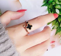 Женское открытое кольцо в стиле Ван Клиф