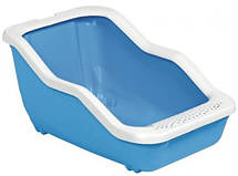 Туалет Нетта Опен 54*39*29 Netta Open відкритий із рамкою пластиковий для кішок, колір синій