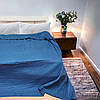 Синя літня ковдра, покривало стьобане My Home в розмірі 220*240 см, 100% Бавовна, фото 4