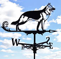 Флюгер на крышу Собака немецкая овчарка, ветряк на дом