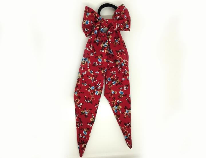 Гумка для волосся бант червоний Твіллі, фото 1