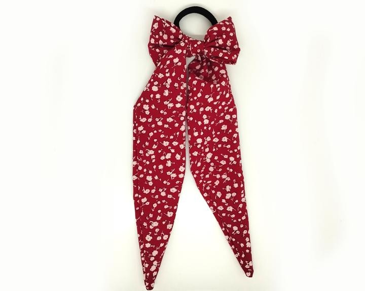 Гумка для волосся бант червоний Твіллі, фото 1