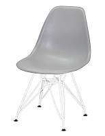 Стул пластиковый Nik WT-ML серый 10 на белых металлических ножках, Eames