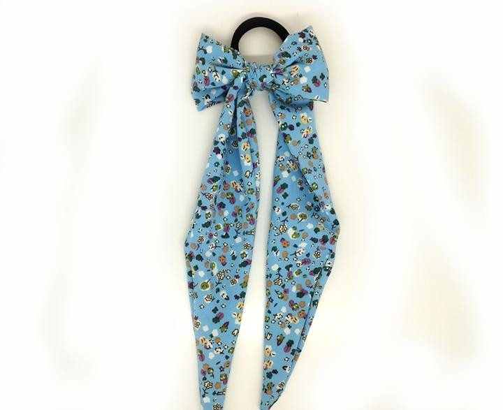 Гумка для волосся бант Твіллі блакитний, фото 1