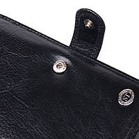 Вертикальный мужской бумажник из натуральной кожи ST Leather 19406 Черный Отличное качество