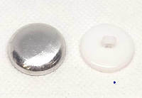 Пуговица для обтягивания тканью №22 (13 мм) Белый