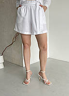 Женские летние шорты бермуды хлопковые белый Merlini Мерлини, размер 42/44 (S-M)