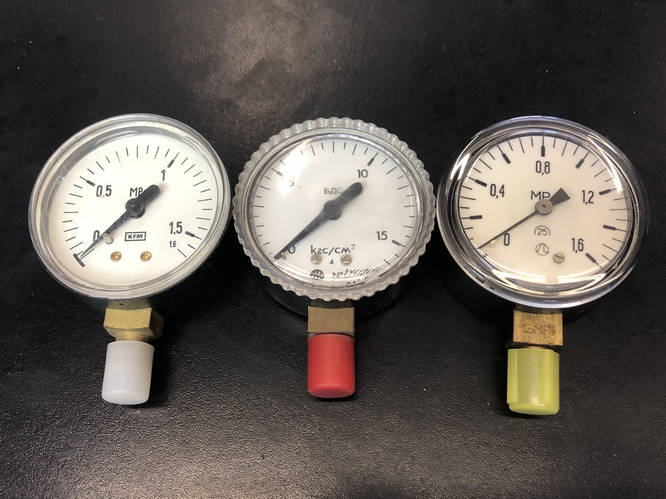 МТП-1М Манометр загальнотехнічний 16 кгс/см2(1,6МПа,1600 кПа) Ф63мм М12 ...