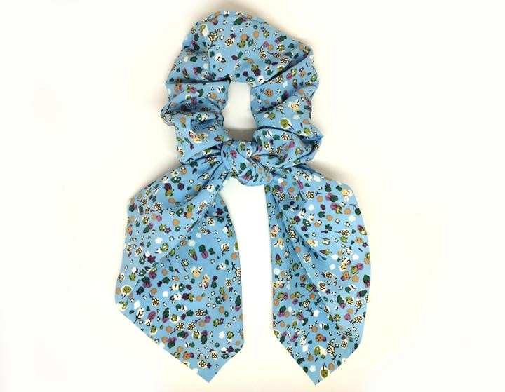 Гумка для волосся бант Твіллі блакитний, фото 1