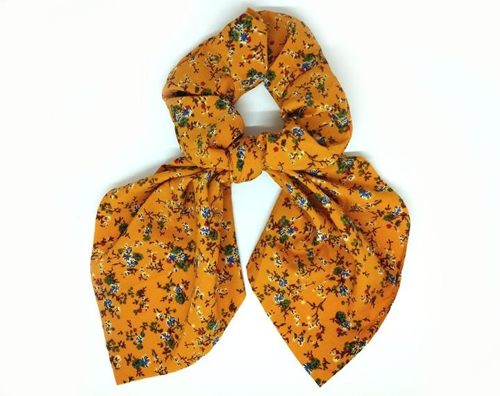 Гумка для волосся бант Твіллі жовтий, фото 1