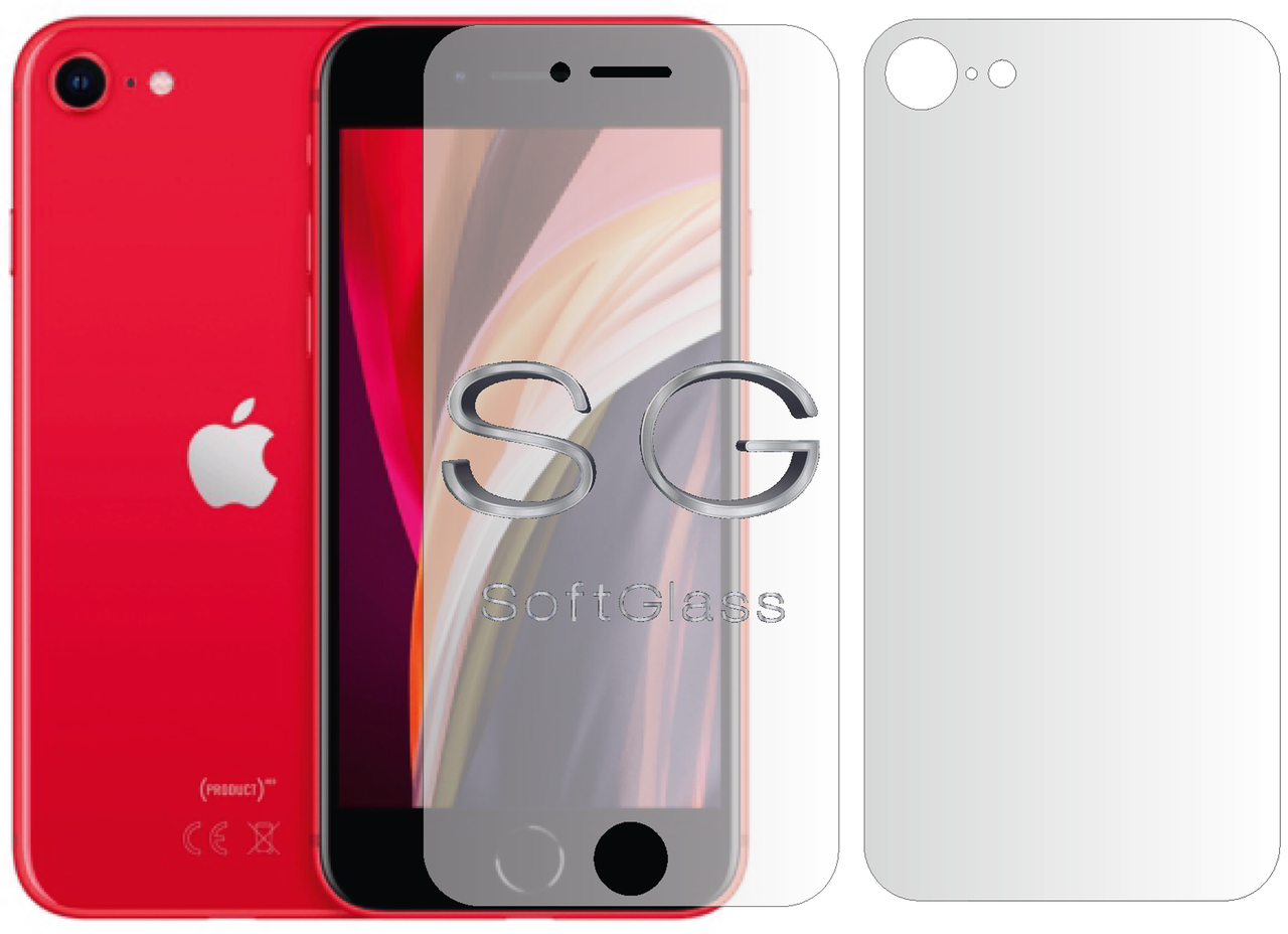 М'яке скло Apple iPhone 8 Комплект: Передня та Задня панелі поліуретанове SoftGlass