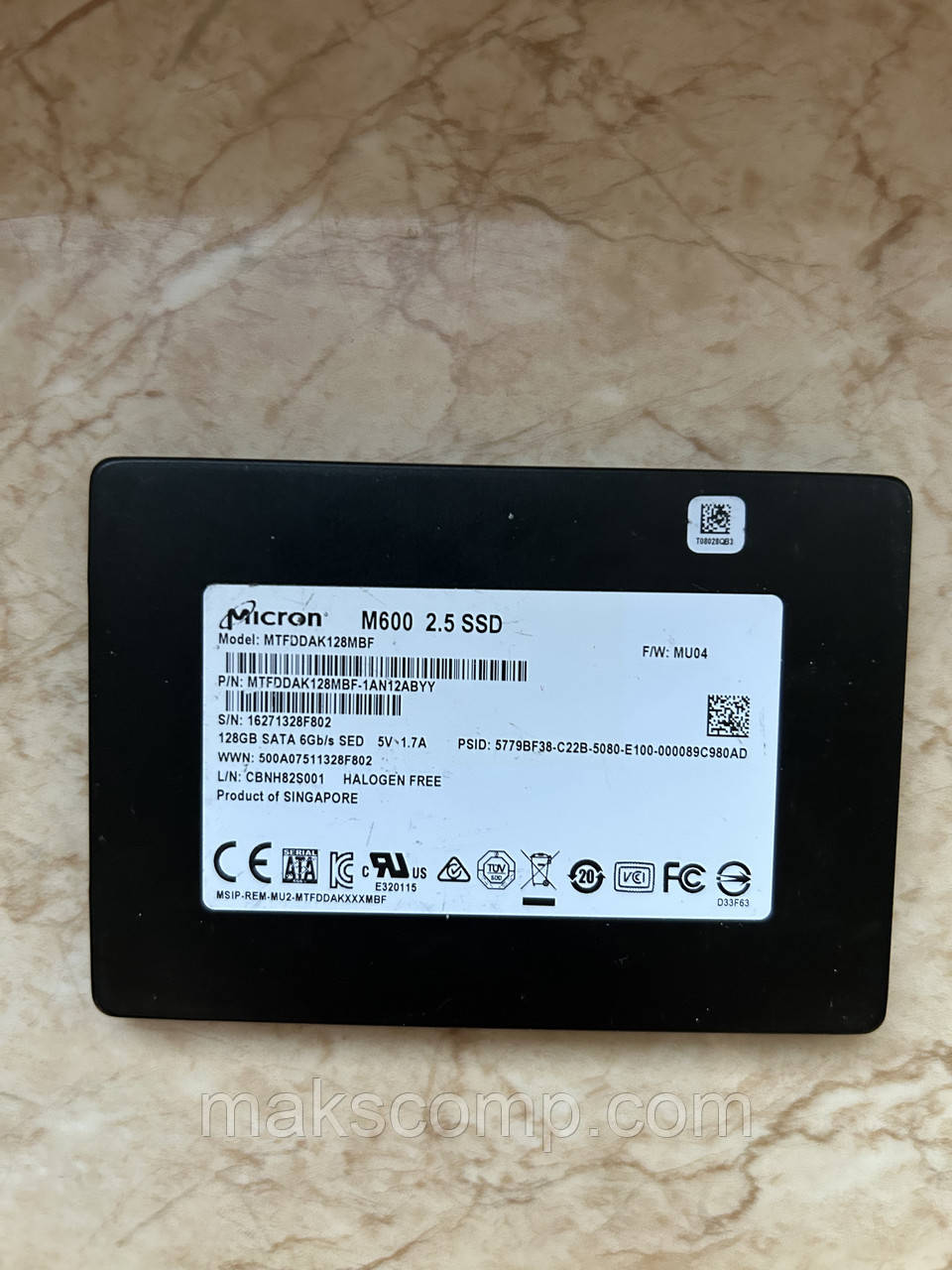 SSD Micron M600 128Gb 2.5" SATAIII (MTFDDAK128MBF)