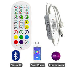 Контролер RGB 5-24V 12A Bluetooth музичний, пульт IR 24 кнопки