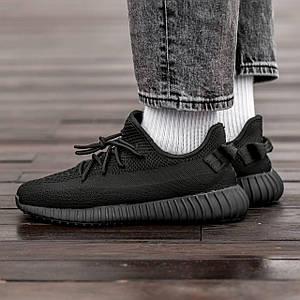 Чоловічі Кросівки Adidas Yeezy Boost 350 All Black 41-42-43-44