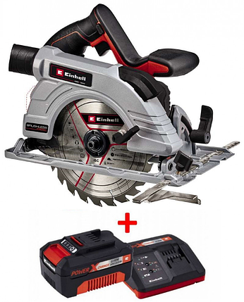 Потужна пила циркулярна акумуляторна Einhell TE-CS 18/190 Li-Solo New : з 18 V 4,0 Аг+ЗП, х.х. 3800 об/хв, диск 190 x Ø20 мм / 24, фото 1