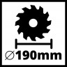 Потужна пила циркулярна акумуляторна Einhell TE-CS 18/190 Li-Solo New : з 18 V 4,0 Аг+ЗП, х.х. 3800 об/хв, диск 190 x Ø20 мм / 24, фото 8
