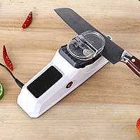 Електрична точилка для ножів та ножиць Electric Knife Sharpener White