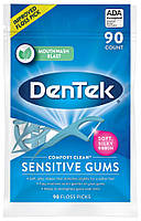 DenTek Комфортное очищение Для чувствительных десен Флосс-зубочистки, 150 шт.