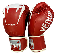 Боксерские перчатки стрейчевые детские Venum 6-8 унций, битки для бокса, красные