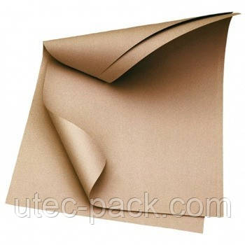 Крафтовий папір для пакування ЮТЕК в листах формату А1 (600*840мм), щільність 90 г/м2, 100 аркушів пакування, фото 1