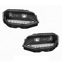 Передняя оптика LED Black (2 шт) для Volkswagen T6 2015 , 2019 гг.